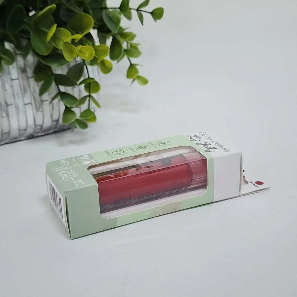 B-Pure Clean Beauty Lip Jelly, Vegan Cruelty Free Lip Gloss - Carnation